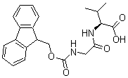 N-[9H-芴-9-基甲氧羰基]甘氨酰-L-缬氨酸分子结构 (CAS 86895-14-9)