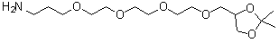 1-(2,2-二甲基-1,3-二氧杂环戊烷-4-基)-2,5,8,11-四氧杂十四烷-14-胺分子结构 (CAS 869308-42-9)