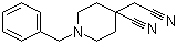 1-苄基-4-氰甲基哌啶-4-甲腈分子结构 (CAS 86945-27-9)
