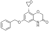 structure of CAS# 869478-12-6, 8-(2R)-Oxiranyl-6-(phenylmethoxy)-2H-1,4-benzoxazin-3(4H)-one;(R)-6-Benzyloxy-8-(oxiran-2-yl)-4H-benzo[1,4]oxazin-3-one