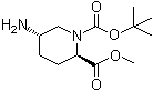 (2R,5S)-rel-5-氨基-1,2-哌啶二甲酸  1-叔丁基 2-甲基酯分子结构 (CAS 869564-48-7)