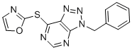 结构式 CAS# 869853-70-3, 7-(2-恶唑基硫代)-3-(苯基甲基)-3H-1,2,3-三唑并[4,5-d]嘧啶