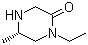 (5S)-1-乙基-5-甲基哌嗪-2-酮分子结构 (CAS 869901-78-0)