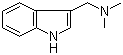 结构式 CAS# 87-52-5, 芦竹碱; 格胺; 3-二甲氨基甲基吲哚; 吲哚-3-基-N,N-二甲基甲胺