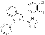 1-(2,3-二氯苯基)-N-[[2-[(吡啶-2-基)氧基]苯基]甲基]-1H-四唑-5-胺分子结构 (CAS 870061-27-1)