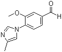 3-甲氧基-4-(4-甲基-1H-咪唑-1-基)苯甲醛分子结构 (CAS 870837-18-6)
