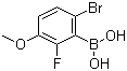 6-溴-2-氟-3-甲氧基苯硼酸分子结构 (CAS 871126-17-9)