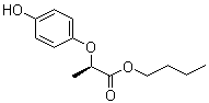 2-(2R)-(4-羟基苯氧基)丙酸丁酯分子结构 (CAS 87129-32-6)