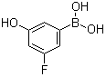 结构式 CAS# 871329-82-7, 3-氟-5-羟基苯硼酸