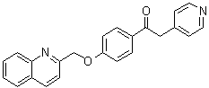 2-(吡啶-4-基)-1-[4-(喹啉-2-基甲氧基)苯基]乙酮分子结构 (CAS 871507-15-2)