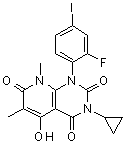 3-环丙基-1-(2-氟-4-碘苯基)-5-羟基-6,8-二甲基-1H,8H-吡啶并[2,3-d]嘧啶-2,4,7-三酮分子结构 (CAS 871700-24-2)