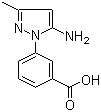 3-(5-氨基-3-甲基-1H-吡唑-1-基)苯甲酸分子结构 (CAS 872407-85-7)