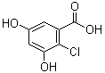2-氯-3,5-二羟基苯甲酸分子结构 (CAS 87251-21-6)