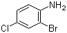 2-溴-4-氯苯胺分子结构 (CAS 873-38-1)