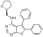 5,6-二苯基-N-[[(2S)-四氢-2-呋喃基]甲基]呋喃并[2,3-d]嘧啶-4-胺分子结构 (CAS 873305-35-2)