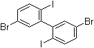 结构式 CAS# 873792-52-0, 5,5'-二溴-2,2'-二碘-1,1'-联苯