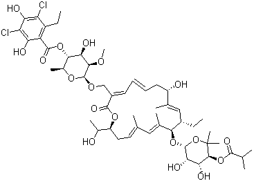 Fidaxomicin molecular structure (CAS 873857-62-6)