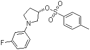 (3R)-1-(3-氟苯基)-3-吡咯烷醇 4-甲基苯磺酸酯分子结构 (CAS 873945-29-0)