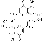 8-[5-[(2S)-3,4-Dihydro-5-hydroxy-7-methoxy-4-oxo-2H-1-benzopyran-2-yl]-2-methoxyphenyl]-5,7-dihydroxy-2-(4-hydroxyphenyl)-4H-1-benzopyran-4-one molecular structure (CAS 873999-88-3)
