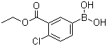 4-氯-3-(乙氧羰基)苯硼酸分子结构 (CAS 874219-46-2)