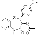 (2S,3S)-3-(乙酰氧基)-2,3-二氢-2-(4-甲氧基苯基)-1,5-苯并硫氮杂卓-4(5H)-酮分子结构 (CAS 87447-47-0)
