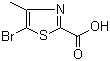 5-溴-4-甲基噻唑-2-羧酸分子结构 (CAS 874509-45-2)