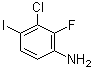 3-氯-2-氟-4-碘苯胺分子结构 (CAS 874840-61-6)