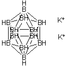 十二氢化闭合型十二硼酸钾分子结构 (CAS 874881-81-9)