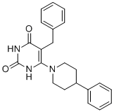 5-苄基-6-(4-苯基哌啶-1-基)-1H-嘧啶-2,4-二酮分子结构 (CAS 874961-08-7)