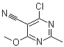4-氯-6-甲氧基-2-甲基-5-嘧啶甲腈分子结构 (CAS 875233-60-6)