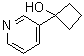 1-(3-吡啶基)环丁醇分子结构 (CAS 87549-96-0)