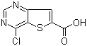 结构式 CAS# 875515-76-7, 4-氯噻吩并[3,2-d]嘧啶-6-羧酸