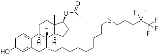 (7a,17b)- 7-[9-[(4,4,5,5,5-五氟戊基)硫]壬基]雌甾-1,3,5(10)-三烯-3,17-二醇 17-醋酸酯分子结构 (CAS 875573-69-6)