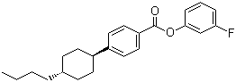 4'-反式-丁基环己基苯甲酸 3-氟苯酯分子结构 (CAS 87592-62-9)