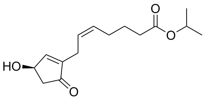 Isopropyl (5Z)-7-[(3R)-3-hydroxy-5-oxo-1-cyclopenten-1-yl]-5-heptenoate molecular structure (CAS 876953-80-9)