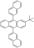 2-叔丁基-9,10-二(2-萘基)蒽分子结构 (CAS 876955-92-9)