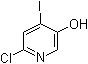 structure of CAS# 877133-58-9, 2-Chloro-5-hydroxy-4-iodopyridine;6-Chloro-4-iodopyridin-3-ol