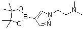 N,N-二甲基-2-(4-(4,4,5,5-四甲基-1,3,2-二氧硼杂环戊烷-2-基)-1H-吡唑-1-基)乙胺分子结构 (CAS 877149-80-9)