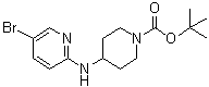 4-[(5-Bromopyridin-2-yl)amino]piperidine-1-carboxylic acid tert-butyl ester molecular structure (CAS 877399-24-1)