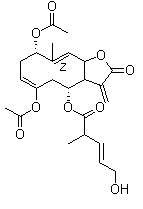 结构式 CAS# 877822-40-7, 野马追内酯 A