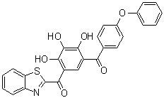 [5-(2-苯并噻唑基羰基)-2,3,4-三羟基苯基](4-苯氧基苯基)甲酮分子结构 (CAS 877878-47-2)
