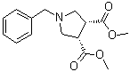 structure of CAS# 87813-06-7, cis-1-(Phenylmethyl)-3,4-pyrrolidinedicarboxylic acid dimethyl ester;(3R,4S)-rel-1-(Phenylmethyl)-3,4-pyrrolidinedicarboxylic acid dimethyl ester