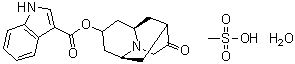structure of CAS# 878143-33-0, rel-(6R,9aS)-Octahydro-3-oxo-2,6-methano-2H-quinolizin-8-yl 1H-indole-3-carboxylate methanesulfonate hydrate