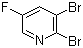 2,3-二溴-5-氟吡啶分子结构 (CAS 878207-82-0)
