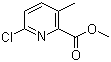 6-氯-3-甲基-2-吡啶羧酸甲酯分子结构 (CAS 878207-92-2)