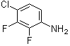 4-氯-2,3-二氟苯胺分子结构 (CAS 878285-12-2)