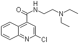 N-(2-(二乙基)胺乙基)-2-氯-4-喹啉甲酰胺分子结构 (CAS 87864-14-0)