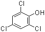 structure of CAS# 88-06-2, 2,4,6-Trichlorophenol;2,4,6-Trichloro-2-hydroxybenzene; 2,4,6-TCP