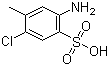 2-氨基-5-氯-4-甲基苯磺酸分子结构 (CAS 88-53-9)