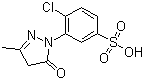 结构式 CAS# 88-76-6, 1-(2-氯-5-磺酸基苯基)-3-甲基-5-吡唑啉酮